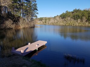 Lake nearby that is 100 yards away.  No motorized toys but can kayak or fish. 
