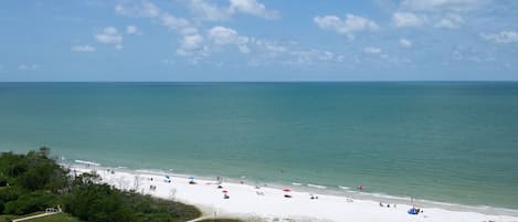 View of the beach.