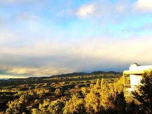 dusk, looking north across the mesa - just a regular evening in magical Santa Fe