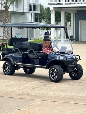 Now as of 5/2025 a new golf cart to rent for $95 during your stay. 