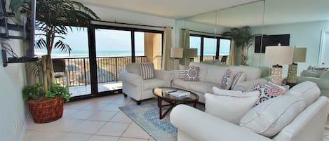 Living Room Features a Sleeper Sofa