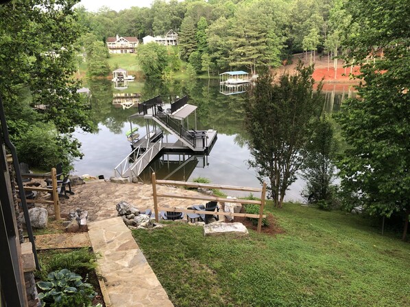 2 level dock with room to park your boat