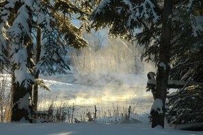 VIEW FROM KITCHEN WINDOW IN WINTER