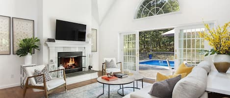 Living Room open to pool area