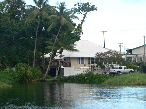 Side and rear of house from across Ice Pond.