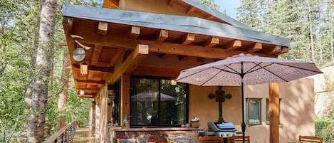 Modern cabin inside the national forest