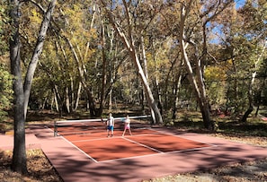 Fun for the whole family! Pickle Ball Court and all equipment at the house! 