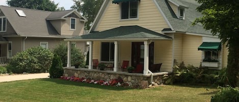 Beautifully renovated home in the village with central A/C,  covered front porch