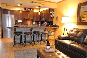 Open living, kitchen and dining area for perfect family gatherings.