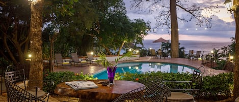 One of our favorite spots to relax under a green canopy and absorb he views.