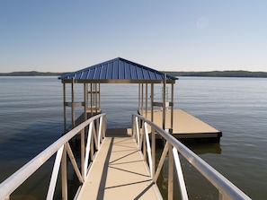 The Private Dock with a Swim Platform.