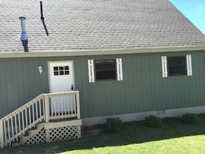 main entry side of cottage