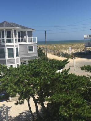 Steps from the beach.