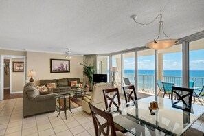 Dining area with gulf front view