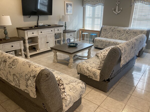 Living Room with 3 Futons