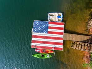 The dock and water toys for you to use!