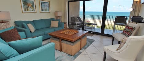 Living Room Features A Sleeper Sofa