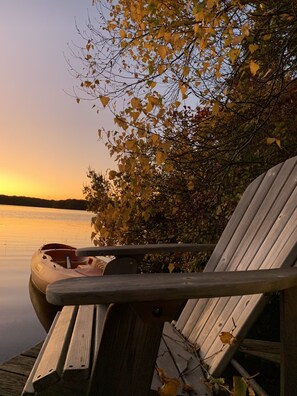 Sunset by lake w no motor boats 