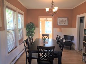 Share a meal with your friends and family--large dining room comfortably seats 8