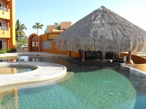 Daytime at Pool and Palapa