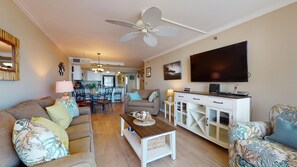 Lots of seating for your family with Roku TV's for all your favorite streaming