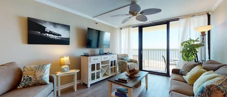 Our Living Room with Balcony access overlooking the ocean