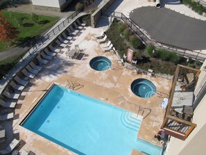 View of  pools and hot tubs - open 12 months a year!