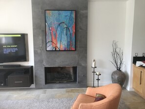 Living room fireplace