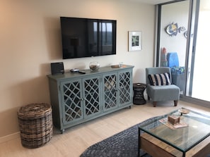 55inch 4K Smart TV in main living area.
