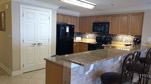 Fully appointed kitchen with stocked Keurig and stunning tile from Morocco.