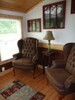 The private study, which offers cabin guest a quiet place to read or visit.