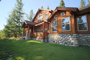 The front lawn gets ample sunlight and is perfect for throwing the ball around