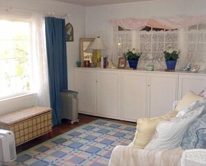 Front Bedroom (or "Blue" Room) facing into Front Garden;