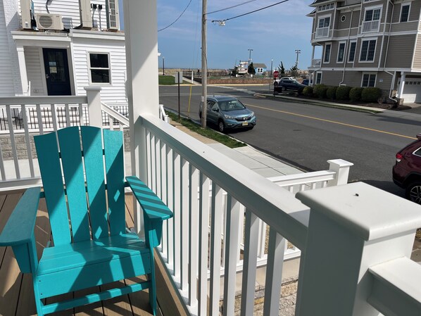 View from front porch.  One house from the beach!