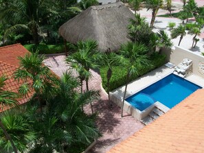 Enjoy the lush greenery around the pool