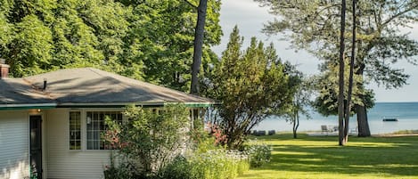 The view facing north to the West Arm of Grand Traverse Bay