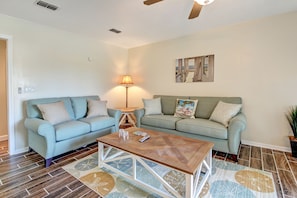 Living Area with Flat Screen TV and Beautiful Furnishings (Sleeper Sofa)