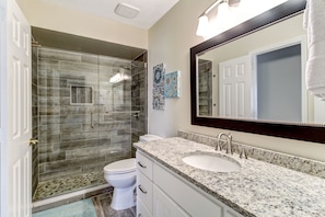 Fully Renovated Upstairs Shared Full Bath with an Upscale Walk In Shower