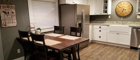 Fully stocked kitchen