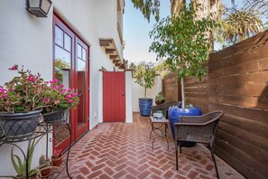 private intimate patio off bedroom