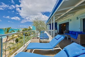 At the end of the terrace is private staircase leading directly to the beach. 