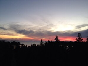 Sunset from the upper deck. 
Goodnight moon!
