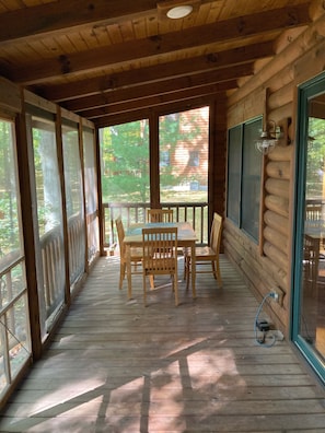 Large screened in back porch