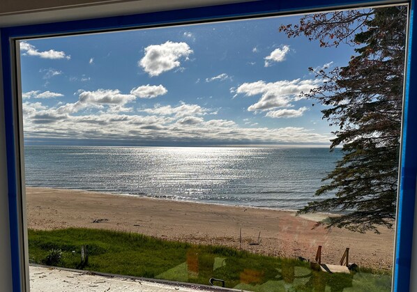 View - from the bed - in the brand new fourth bedroom.