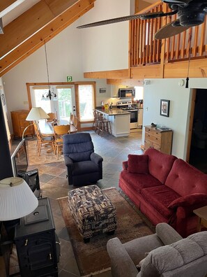 Open concept living and dining great for entertaining.