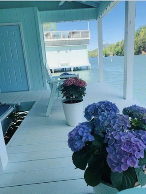 Inside the  second boathouse. Great place to hang on rainy days. 