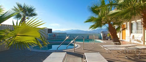 Pool deck, mountain view