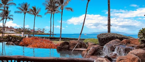 Adult Pool with Spectacular Views of the Pacific Ocean and Wailea Beach