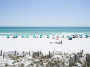 Toes in the sand right off your 1st floor deck.