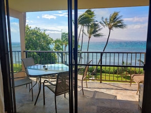 Looking out over the lanai